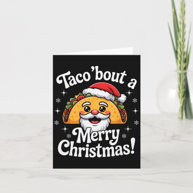 Cartão Taco ‘bout A Merry Christmas Food Puns Mexican San (Frente)