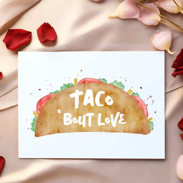 Cartão Taco 'Bout Love Tema de Festa de Dia dos Namorados (Criador carregado)