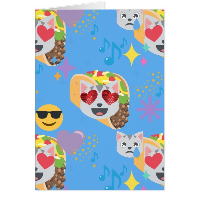 Cartão taco cat emoji (Frente)