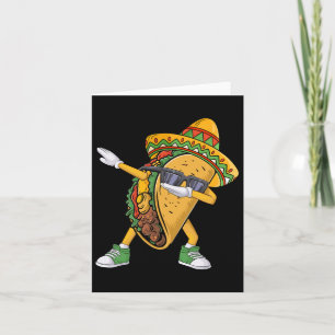 Cartão Taco Dabbing Cinco De Mayo Engraçado Comida Mexica