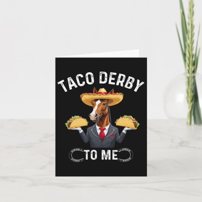 Cartão Taco Derby Para Mim Cinco De Mayo (Frente)