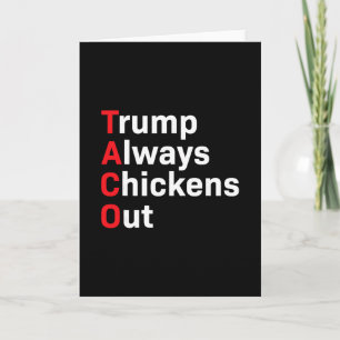 Cartão Taco Engraçado Trump Sempre Desiste