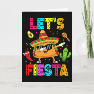 Cartão Taco Engraçado Vamos Festa Partido Cinco De Mayo V