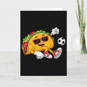 Cartão Taco Jogando Futebol Mexicano Cinco De Maio Sombre