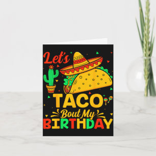 Cartão Taco sobre o meu aniversário comida mexicana cinco