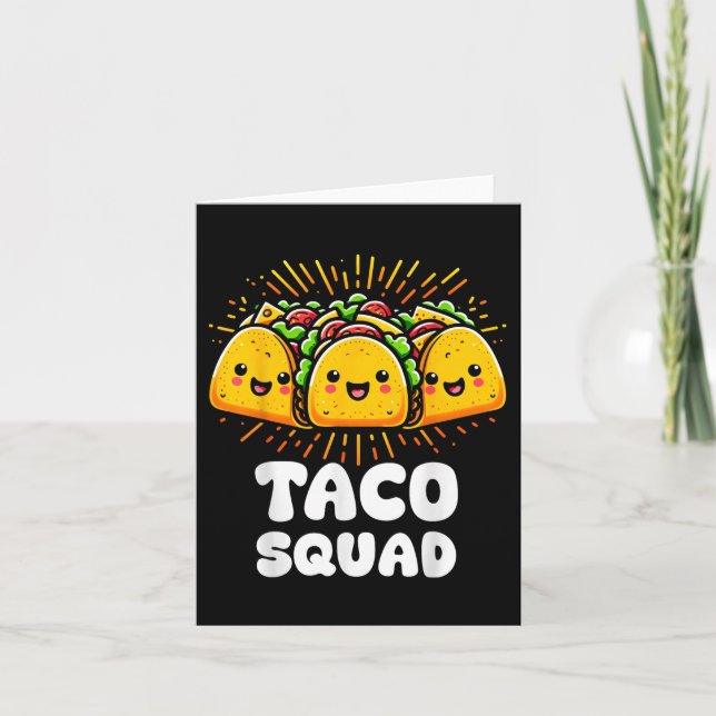 Cartão Taco Squad Funny Fiesta Group Comida mexicana (Frente)