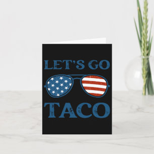 Cartão Taco Trump 2025 Retro Sungles Vamos Engraçado Go T