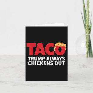 Cartão Taco Trump Sempre Fala Frangos