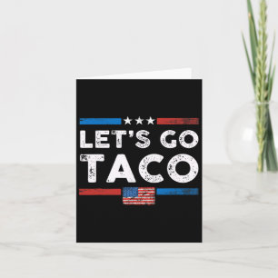 Cartão Taco vamos Go - Vintage 1