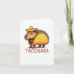 Cartão Tacobara Capybara Em Um Viciado Em Taco