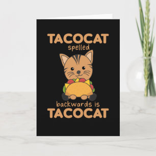 Cartão Tacocat Ortografado Para Trás É Tacocat - Amor