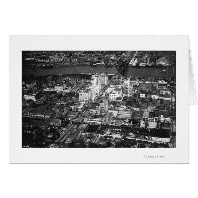 Cartão Tacoma, WA View Business District, da Air (Frente Horizontal)