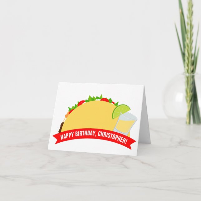 Cartão Tacos and Tequila (Frente)