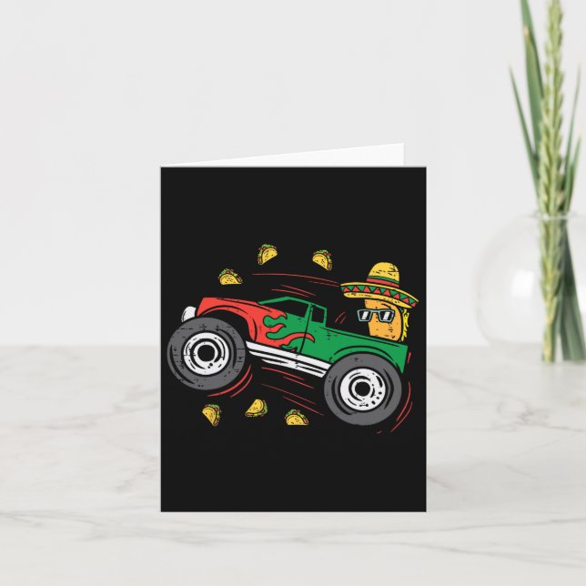 Cartão Tacos Andando Monstro Mexicano Cinco de Mayo K (Frente)
