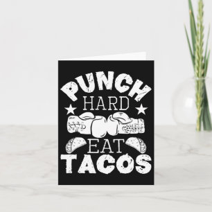 Cartão Tacos de comida de Duro - Kickboxer in a box