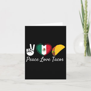 Cartão Tacos de Paz e Amor Cinco De Mayo Mexicano
