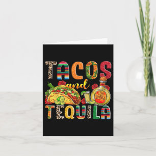 Cartão Tacos E Tequila Bebendo Engraçado Taco Comida Mexi