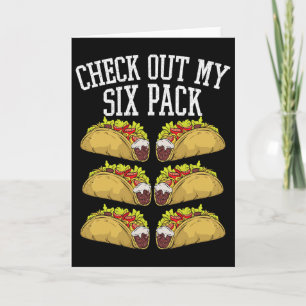 Cartão Tacos Fitness 6 Pack Camiseta engraçada do ginásio