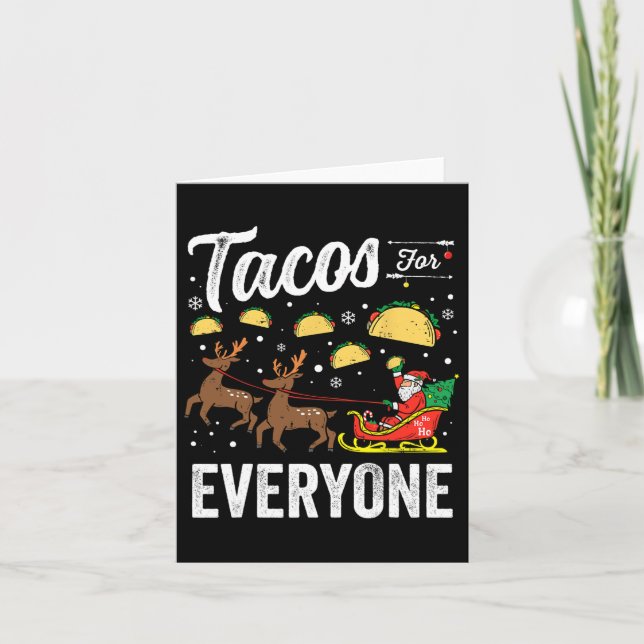 Cartão Tacos Para Todos Os Papais noeis De Natal De Taco  (Frente)