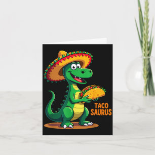 Cartão Tacosaurus mexicano dino trex cinco de mayo crianç
