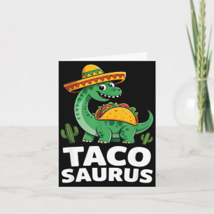 Cartão Tacosaurus taco dinossauro dino engraçado cinco de