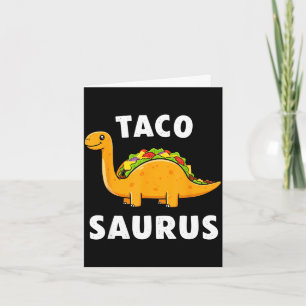 Cartão Tacosaurus taco dinossauro t rex engraçado cinco d