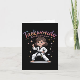 Cartão Taekwondo Comanda o Cinturão Negro de Alma desta M