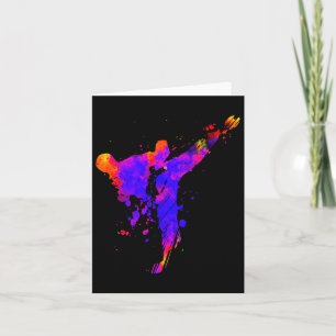Cartão Taekwondo Jiu Jitsu Paint Splatters Kids Jujitsu J
