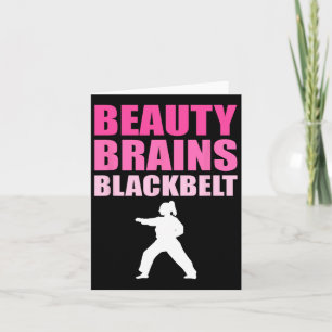 Cartão Taekwondo Karate Women Beauty Brains Black Belt