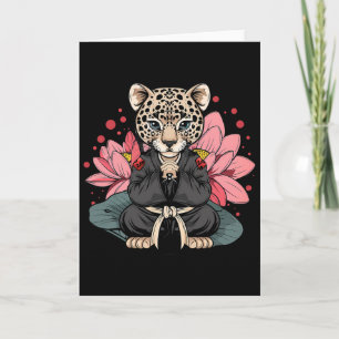 Cartão Taekwondo Leopard Kickboxing Animall Jiu-jitsu Kun