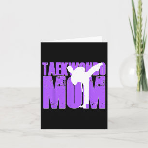 Cartão Taekwondo Mamãe Camisa Tae Kwon Do Martial Arts Mo