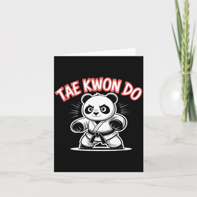 Cartão Taekwondo Panda - Panda engraçado de MMA Tkd (Frente)