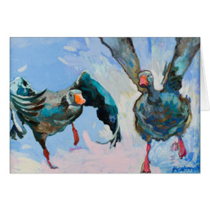 Cartão Tag! Gansos que jogam os jogos customizáveis