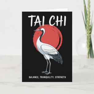Cartão Tai Chi Qigong Grou Artes Marciais Yoga Meditação