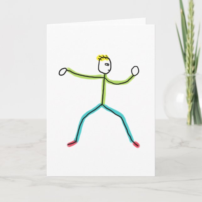 Cartão Tai Chi Stickman (Frente)