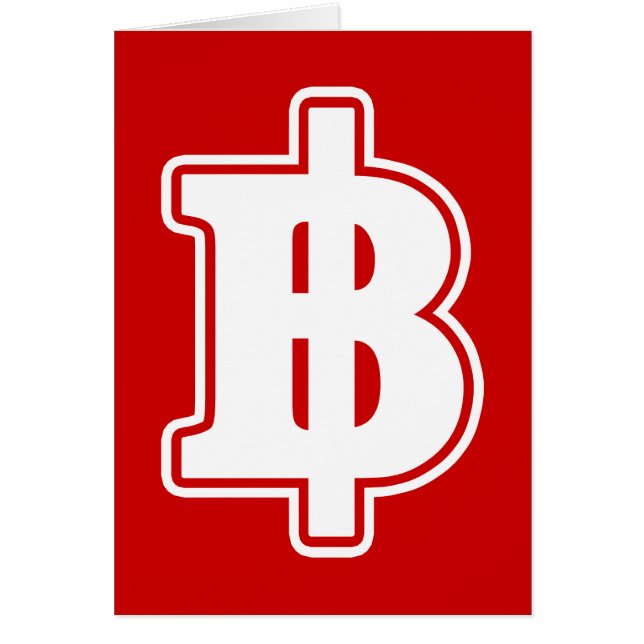 Cartão ฿ tailandês da moeda do dinheiro do ฿ BRANCO do (Frente)