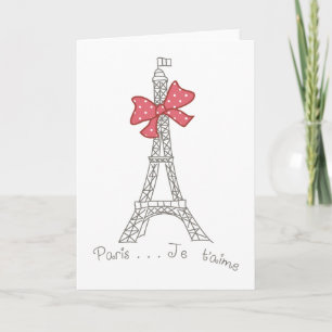 Cartão T'aime de Paris… Je