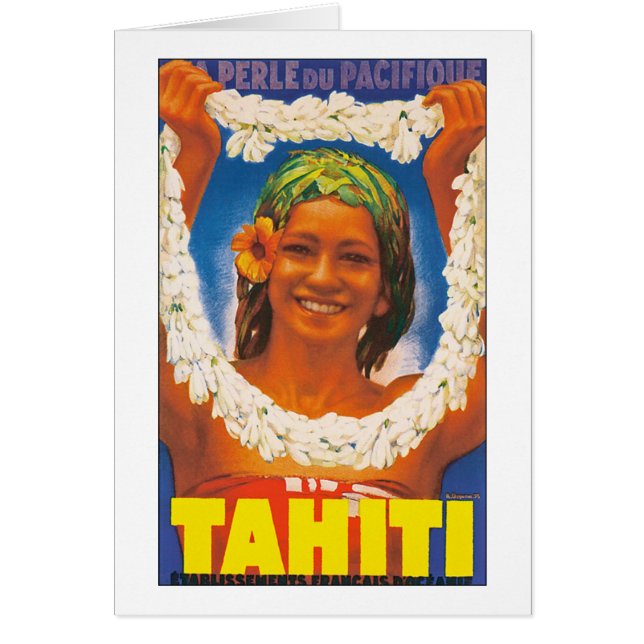 Cartão Taiti ~ A Pérola do Pacífico (Frente)