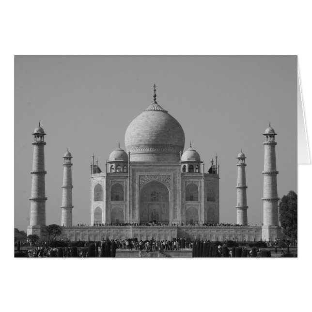 Cartão taj mahal b&w (Frente Horizontal)