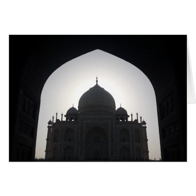 Cartão taj mahal silhouette (Frente Horizontal)