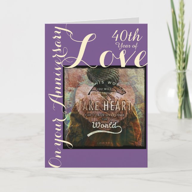 Cartão Take Heart 40th anniversary  card (Frente)