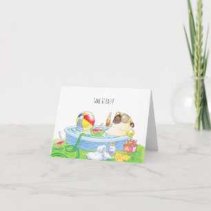 Cartão Take it Easy pug card