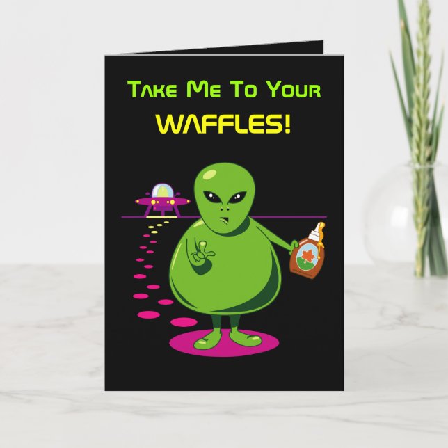 Cartão Take Me To Your Waffles! (Frente)