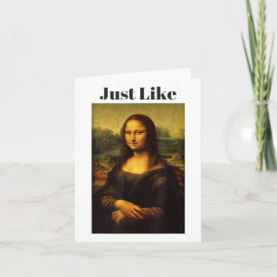 Cartão Tal como a Mona Lisa _1