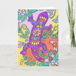 Cartão Talavera Gecko Greeting Card