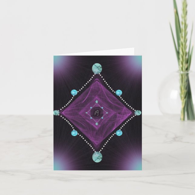 Cartão Talisman para cicatrizar Notecard (Frente)