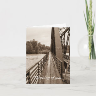 Cartão Talkeetna Railroad Bridge Walkway Pensando Em Voc