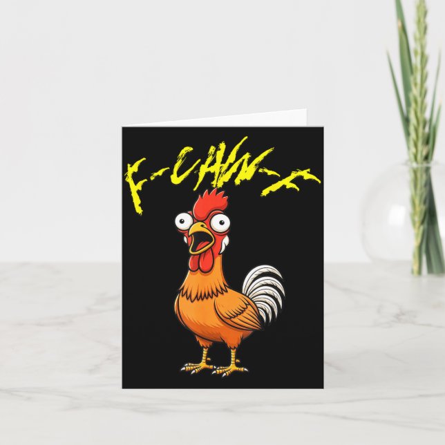 Cartão Talking Funny Chicken  (Frente)