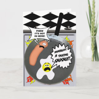 Cartão Talking Sausage