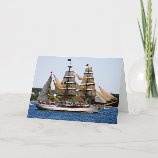 Cartão Tall Ship Europa Greeting Card (Frente)
